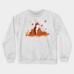 A Fox in the Pumpkin Patch Crewneck Sweatshirt